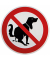 Verbotsschild Hier kein Hundeklo rund 20,0 cm