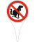 Verbotsschild Hier kein Hundeklo runde Form mit Spieß 18,0 x 33,5 cm