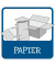 Hinweisschild Mülltrennung Papier quadrat 10,0 x 10,0 cm