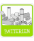 Hinweisschild Mülltrennung Batterie quadrat 10,0 x 10,0 cm