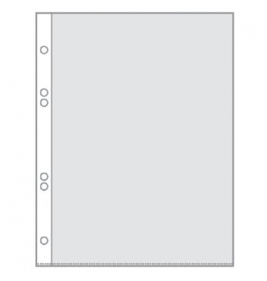 Prospekth&uuml;llen 4355 310 dokumentenecht, mit Lochrandverst&auml;rkung, A5 glasklar glatt, oben offen, 0,075mm