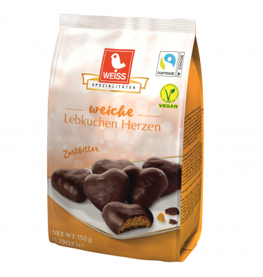 Gebäck Lebkuchen Herzen Zartbitter 27961 150g