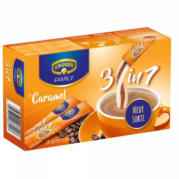 4052700086217 - Instantkaffee Caramel 3in1 10028621 10stk löslich im Portionskarton 4052700086217 10 Stück