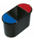 Papierkorb the triple H6103597, 38 Liter, oval, schwarz/rot/blau