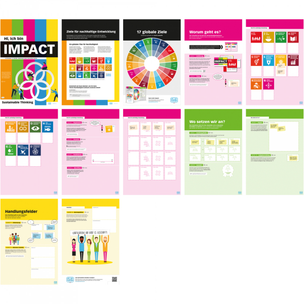 4057305067401 - Flipchartblock PLAYROOM IMPACT FLIP 12 vorgedruckte Blatt für CSR nachhaltige Entwicklung B 650 x H 970 mm Papier mehrfarbig 5 Stück