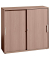 Schiebet&uuml;renschrank V1752/V1753 V1753S/N/N/RE, abschlie&szlig;bar, 3 OH, nussbaum, 120x110x40cm (BxHxT)
