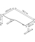 Sitz-Steh-Schreibtisch VXDSM, elektrisch h&ouml;henverstellbar, 63,5-128,5cm (H), 180x100cm (BxT), Trapezform, ahorn / silber