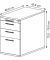 Standcontainer VSC40/E/E/RE Solid, eiche, 3 Schubladen, Spanplatte, melaminbeschichtet, abschlie&szlig;bar
