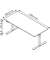 Sitz-Steh-Schreibtisch VXDSM, elektrisch h&ouml;henverstellbar, 63,5-128,5cm (H), 200x100cm (BxT), rechteckig, lichtgrau / silber