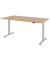Sitz-Steh-Schreibtisch VXDSM, elektrisch h&ouml;henverstellbar, 63,5-128,5cm (H), 200x100cm (BxT), rechteckig, eiche / silber
