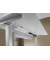Sitz-Steh-Schreibtisch VXDSM, elektrisch h&ouml;henverstellbar, 63,5-128,5cm (H), 200x100cm (BxT), rechteckig, eiche / silber