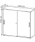 Schiebet&uuml;renschrank V1752/V1753 V1753S/W/E/RE, abschlie&szlig;bar, 3 OH, wei&szlig;/eiche, 120x110x40cm (BxHxT)