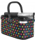 Einkaufskorb Falko Duo, schwarz mit bunten Punkten 06942 Reißverschluss, außen 48x24x28cm, Aluminium; Polyester schwarz/bunt bed