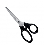 B&uuml;roschere, Edelstahl, rostfrei, 18,5cm, schwarz