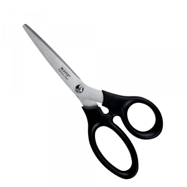 4002432138258 - LEITZ® Schere 5424 ergonomischer Griff für Links- Rechtshänder geeignet L 185 mm rostfreier Stahl Kunststoff schwarz