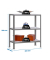 Regal SIMONHOME CLICK MINI 8425437069949 grau, weiß 80,0 x 30,0 x 90,0 cm