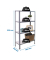 Regal SIMONHOME CLICK PLUS 8425437070006 grau, weiß 100,0 x 30,0 x 160,0 cm