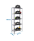 Regal SIMONHOME CLICK MINI 8425437070020 grau, weiß 80,0 x 30,0 x 180,0 cm