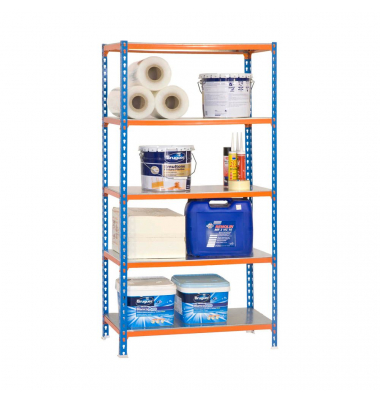 Schwerlastregal SIMONCLICK MEGAPLUS 8425437076916 blau, orange, silber 120,0 x 40,0 x 200,0 cm