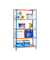 Schwerlastregal SIMONCLICK MEGAPLUS 8425437076916 blau, orange, silber 120,0 x 40,0 x 200,0 cm