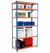 Schwerlastregal SIMONCLICK MEGAPLUS 8425437077135 blau, orange, silber 120,0 x 50,0 x 250,0 cm