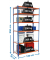 Schwerlastregal SIMONCLICK MEGAPLUS 8425437077135 blau, orange, silber 120,0 x 50,0 x 250,0 cm