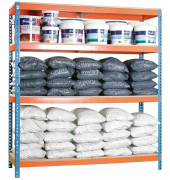 Schwerlastregal SIMONFORTE CHIPBOARD 8425437081569 blau, orange 210,0 x 45,0 x 200,0 cm