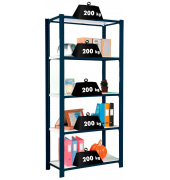 Regal OFFICLICK 8425437103872 anthrazit, weiß 90,0 x 40,0 x 210,0 cm