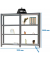 Regal OFFICLICK 8425437108808 anthrazit, silber 180,0 x 40,0 x 150,0 cm