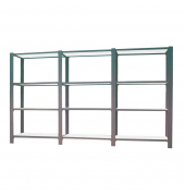 Regal OFFICLICK 8425437108815 anthrazit, weiß 270,0 x 40,0 x 150,0 cm