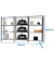 Regal OFFICLICK 8425437108815 anthrazit, weiß 270,0 x 40,0 x 150,0 cm