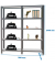 Regal OFFICLICK 8425437108860 anthrazit, silber 180,0 x 30,0 x 210,0 cm