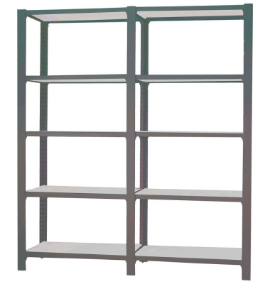 Regal OFFICLICK 8425437108921 anthrazit, silber 180,0 x 40,0 x 210,0 cm