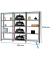 Regal OFFICLICK 8425437108952 anthrazit, silber 270,0 x 40,0 x 210,0 cm