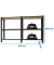 Regal OFFICLICK 8425437109034 anthrazit, weiß 180,0 x 40,0 x 100,0 cm