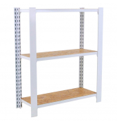Regal OFFICLICK 8425437127267 weiß, braun 80,0 x 30,0 x 100,0 cm