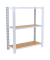 Regal OFFICLICK 8425437127267 weiß, braun 80,0 x 30,0 x 100,0 cm