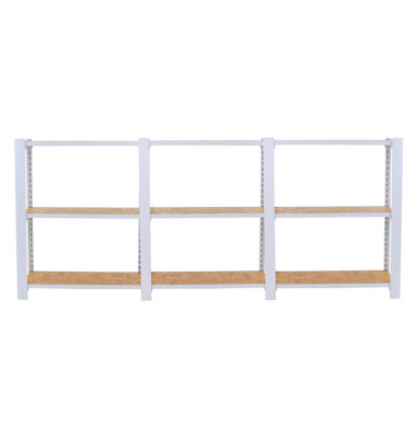 Regal OFFICLICK 8425437127281 weiß, braun 240,0 x 30,0 x 100,0 cm
