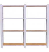 Regal OFFICLICK 8425437127304 weiß, braun 160,0 x 30,0 x 150,0 cm