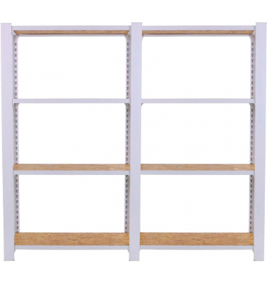 Regal OFFICLICK 8425437127304 weiß, braun 160,0 x 30,0 x 150,0 cm