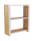 Regal OFFICLICK 8425437127359 weiß, braun 80,0 x 30,0 x 100,0 cm
