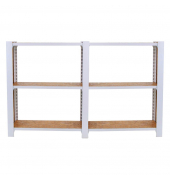 Regal OFFICLICK 8425437127366 weiß, braun 160,0 x 30,0 x 100,0 cm