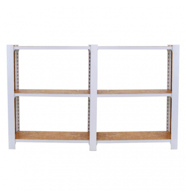Regal OFFICLICK 8425437127366 weiß, braun 160,0 x 30,0 x 100,0 cm
