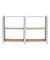Regal OFFICLICK 8425437127366 weiß, braun 160,0 x 30,0 x 100,0 cm