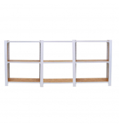 Regal OFFICLICK 8425437127373 weiß, braun 240,0 x 30,0 x 100,0 cm