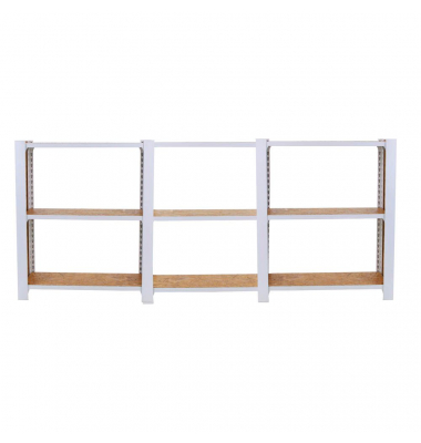 Regal OFFICLICK 8425437127373 weiß, braun 240,0 x 30,0 x 100,0 cm
