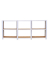 Regal OFFICLICK 8425437127373 weiß, braun 240,0 x 30,0 x 100,0 cm