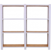 Regal OFFICLICK 8425437127397 weiß, braun 160,0 x 30,0 x 150,0 cm