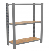 Regal OFFICLICK 8425437127472 grau, braun 80,0 x 30,0 x 100,0 cm