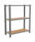 Regal OFFICLICK 8425437127472 grau, braun 80,0 x 30,0 x 100,0 cm